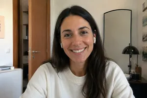 Rachel Costa on a video call